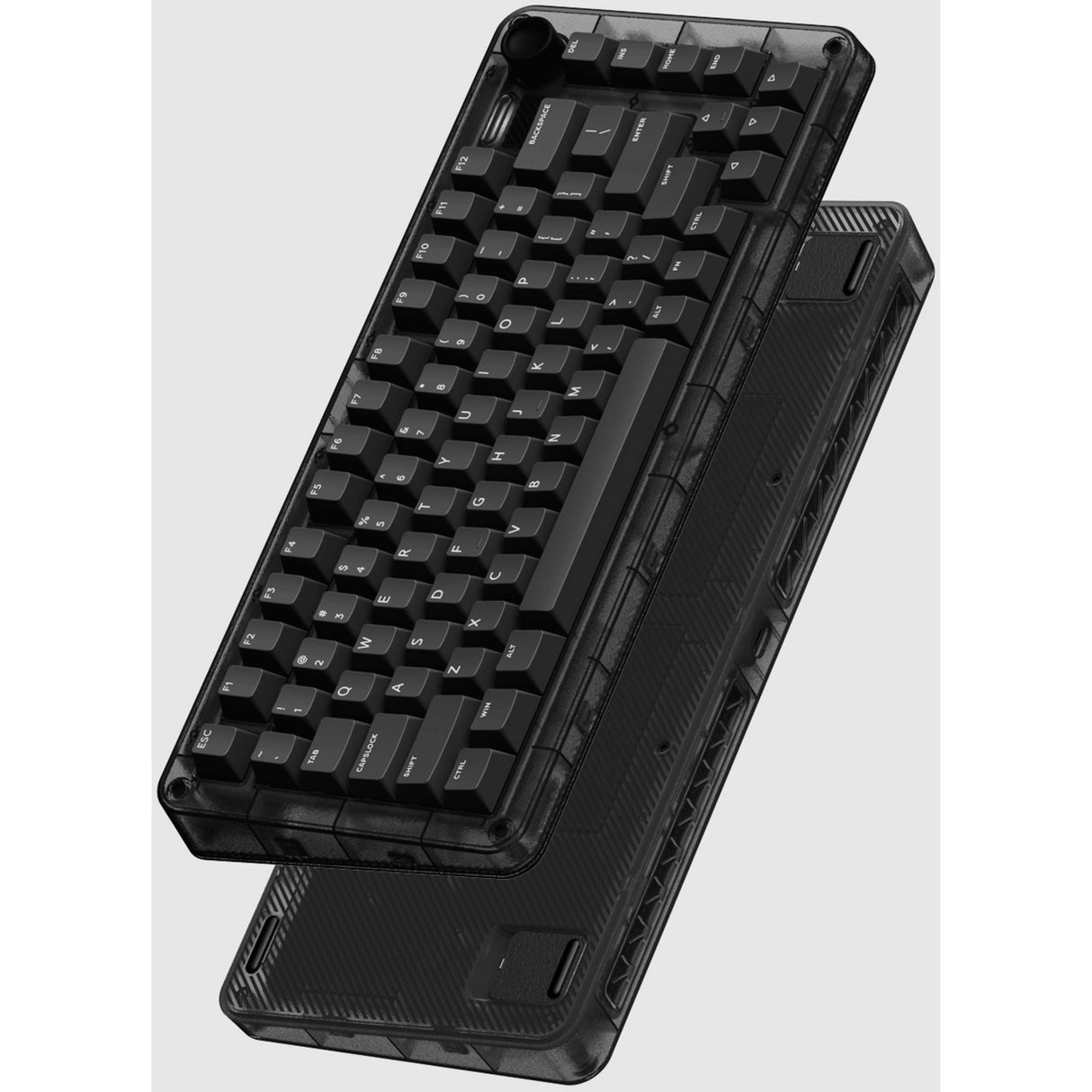 Iqunix zx75 dark side trådløst mekanisk tastatur (sort, us layout (qwerty), gateron rød, 75%, rgb lysdioder, hot-swappable, double-shot pbt, 2,4ghz | bluetooth 5.1 | usb-c)
