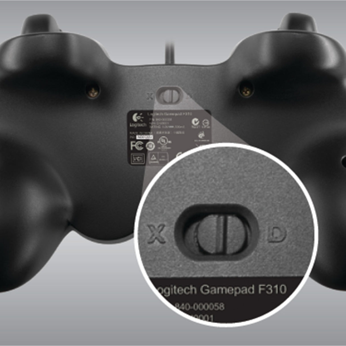 Logitech gamepad f310 (mørkeblå sort)