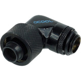 Alphacool 16 10 kompressionsfitting 90° drejelig g1 4 tilslutning (sort)