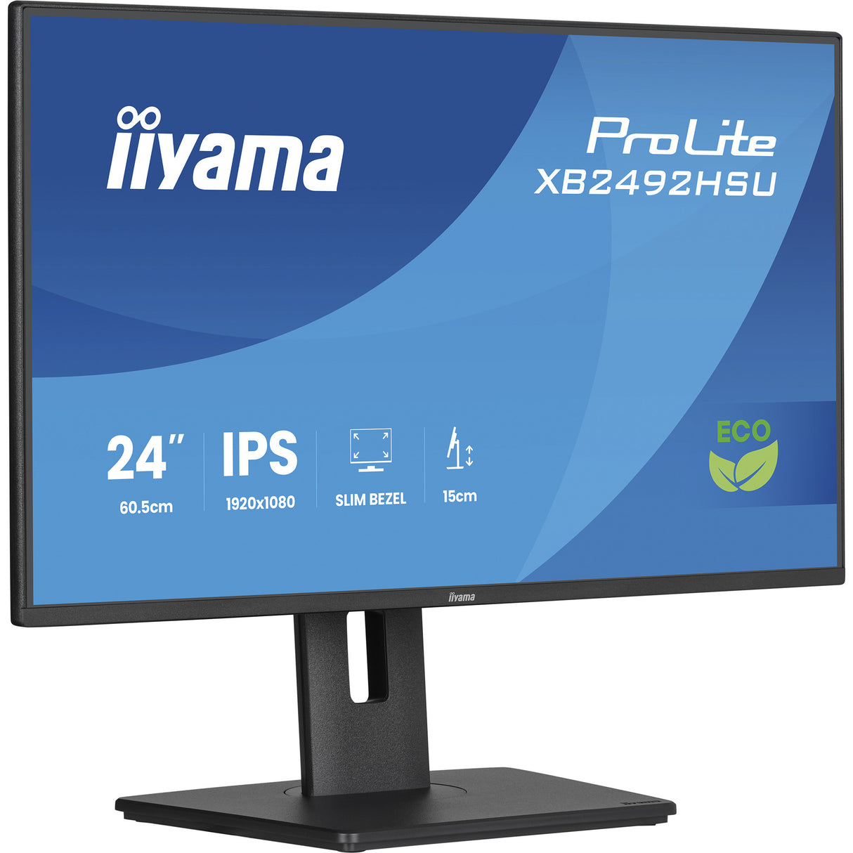 Iiyama prolite xb2492hsu-b1 24 skærm (sort (mat), HDMI, skærmport, 2x USB-A, USB-B, 120 Hz)