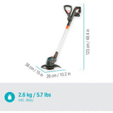 Gardena comfortcut 23 18v p4a sæt græstrimmer (grå orange, 14701-20, batteri inkluderet)