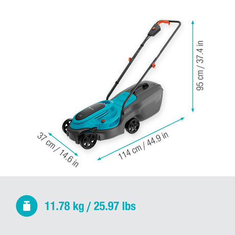 Gardena batteri plæneklipper easymax 3218v p4a sæt 40