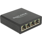 Delock USB 3.0 > 4x gigabit LAN-adapter (sort, 80 centimeter)