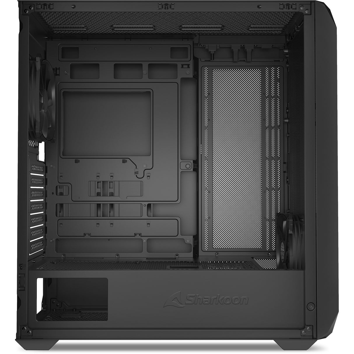 Sharkoon ak3 midi tårnhus (sort | 2x USB-A | 1x USB-C)