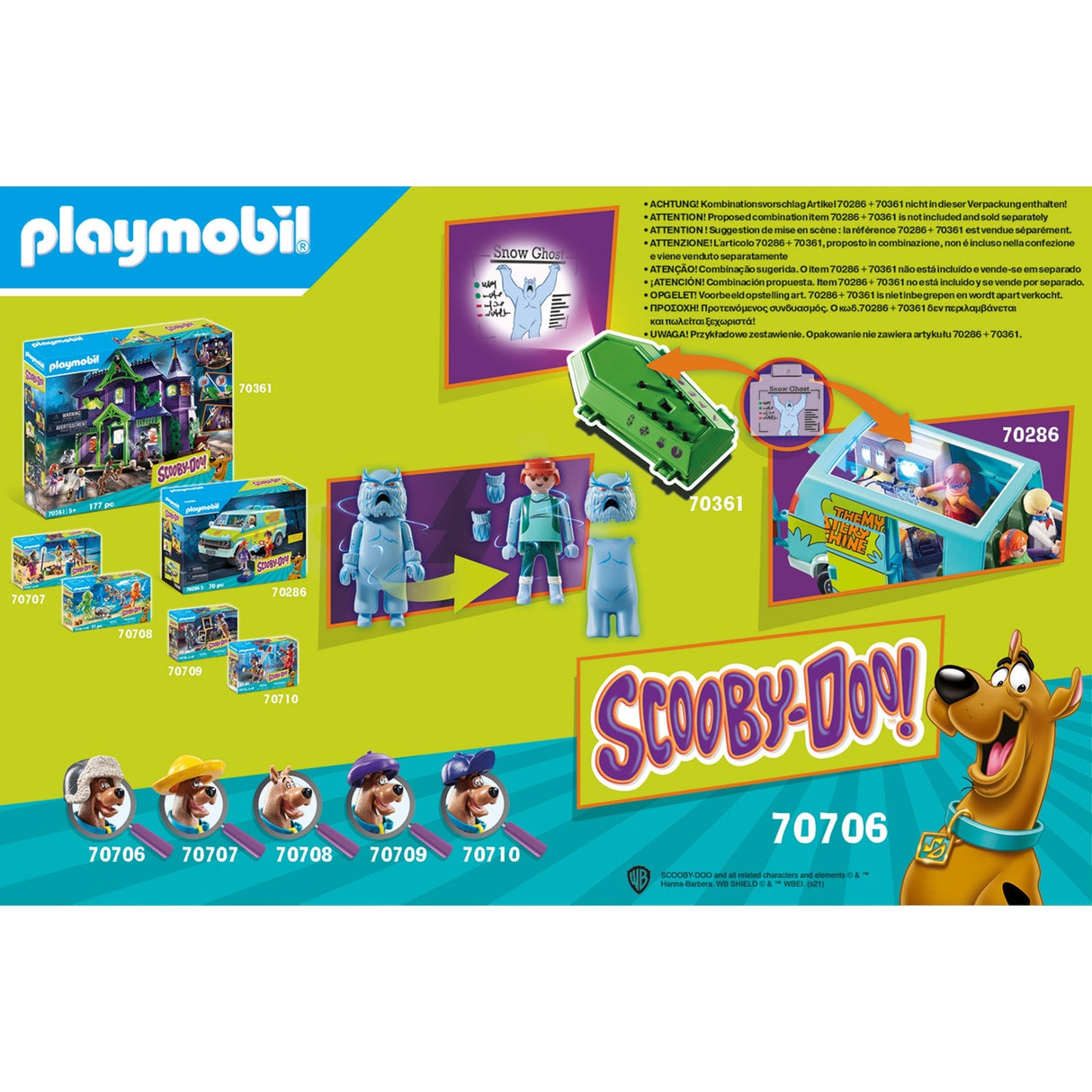 Playmobil Scooby Doo! - eventyr med byggelegetøj i snespøgelse (70706)