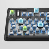 Iqunix og80 mørk side trådløst mekanisk tastatur (sort, us layout (qwerty), gateron brun, 80% (tkl), rgb lysdioder, hot-swappable, pbt, 2.4ghz | bluetooth 5.1 | usb-c)
