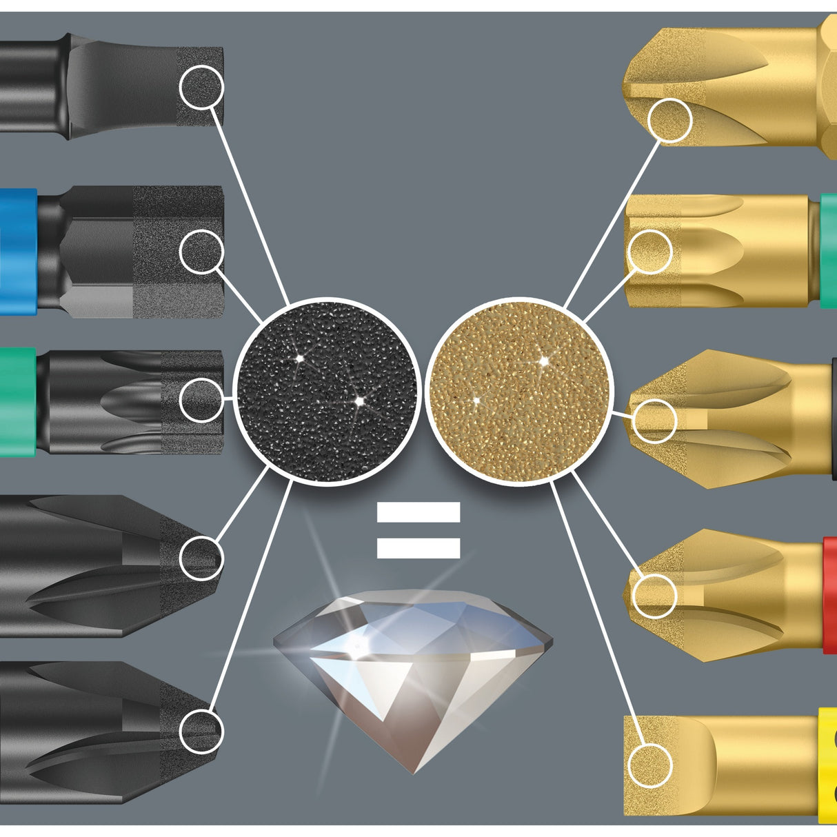 Wera bit-check 30 diamant 1 bit sæt (bitholder og bits)