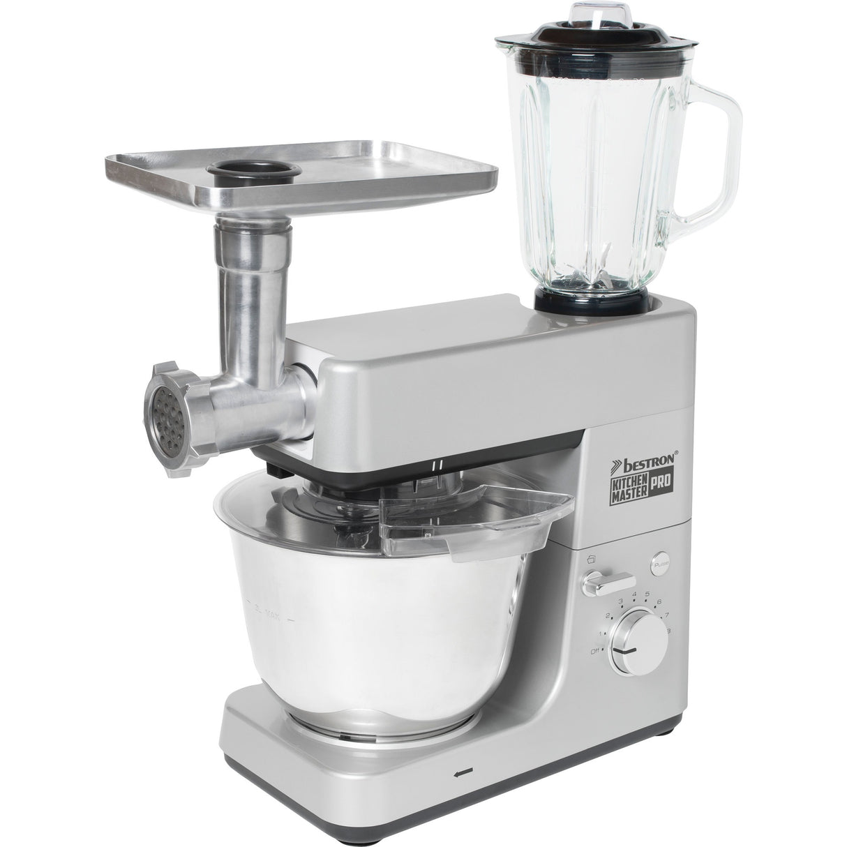 Bestron akm1600s 4-i-1 foodprocessor kitchen master pro (sølv)