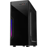 Inter-tech b-42 rgb midi tårnhus (sort | 3x usb-a | rgb | vindue)