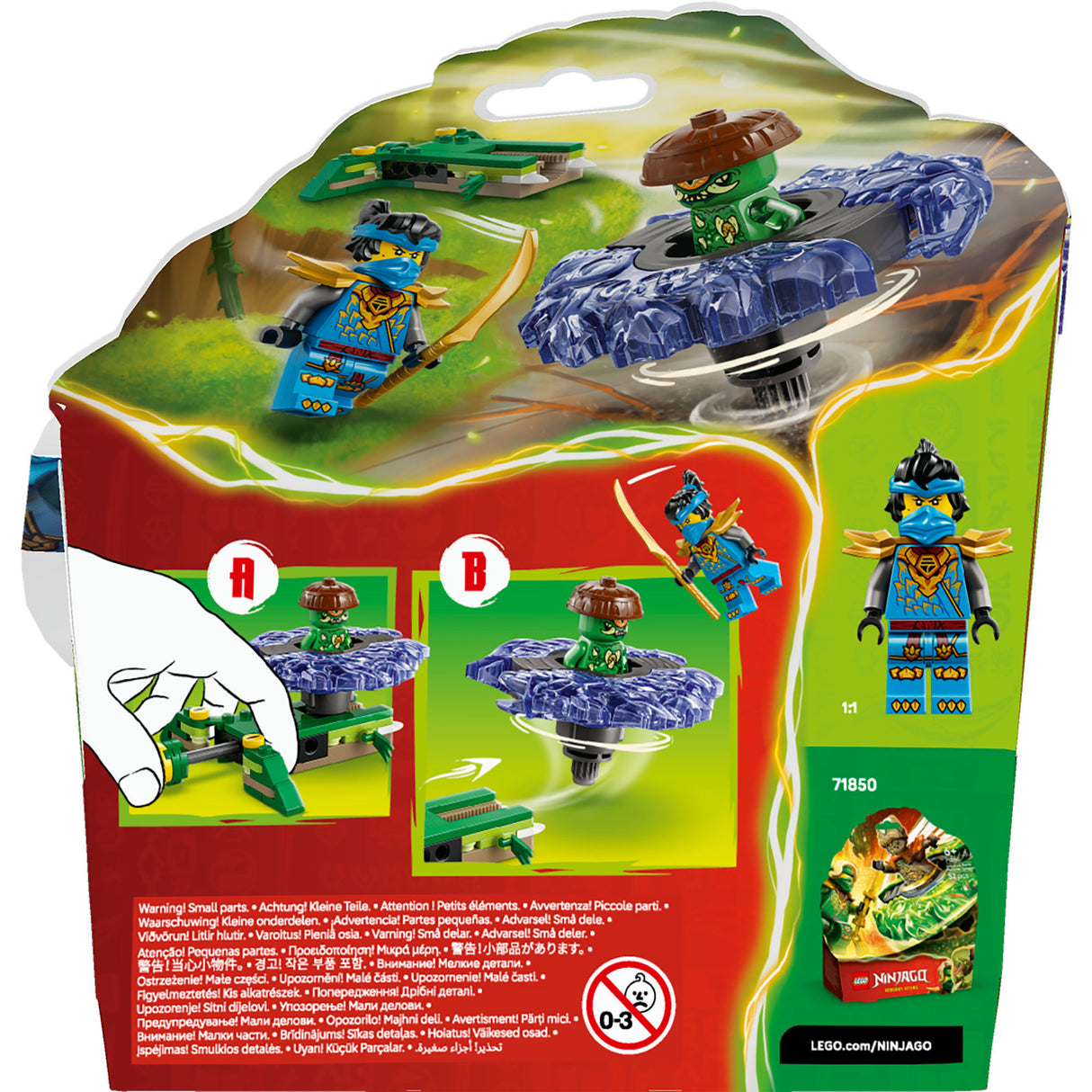 Lego ninjago 71849 ny vs. elementær monster spinner