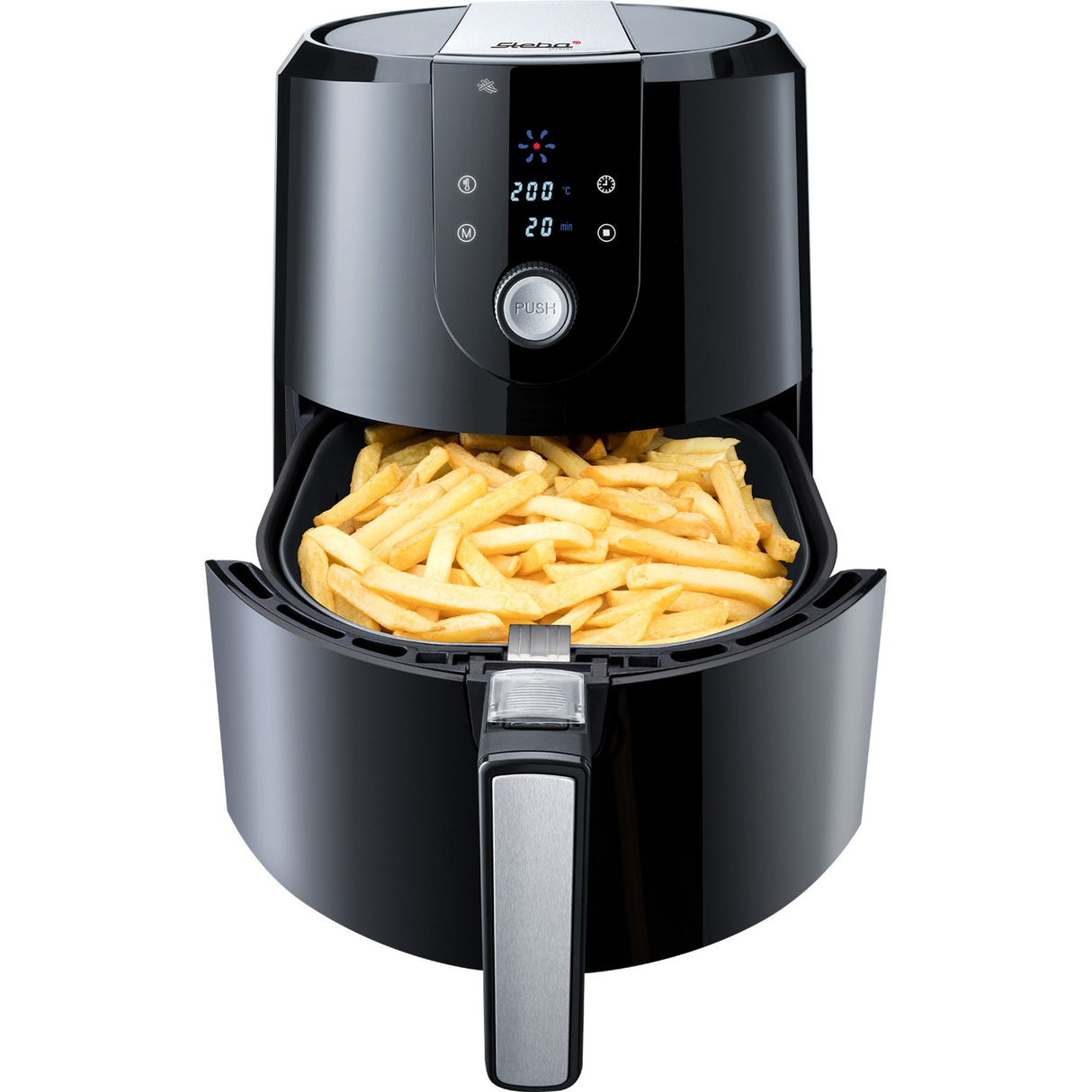 Steba HF 5000 XL varmluftsfrituregryde (sort rustfrit stål, 5,2 liter)