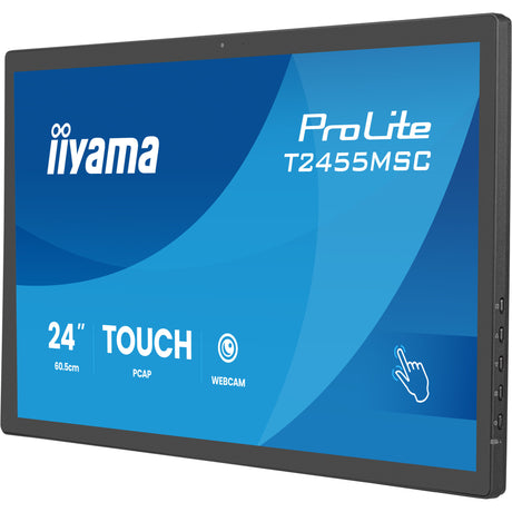 Iiyama prolite t2455msc-b2 23.8 touchscreen-skærm (sort, 120 hz, hdmi, displayport, lyd, usb, webcam, touch)