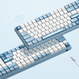 Iqunix F97 Wintertide Wireless Mechanical Keyboard (lyseblåt, amerikansk layout (QWERTY), Cherry MX Brown, 96%, RGB LED'er, hot-swappable, PBT, 2,4GHz | Bluetooth 5.1 | USB-C)