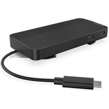 Lenovo USB-C rejsedockingstation til 2 skærme (med adapter) dockingstation (sort)