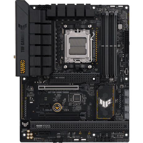 Asus Tuf Gaming B650-Plus WiFi Socket AM5 bundkort (sort lys orange, RAID, 2,5 GB-LAN, Wi-Fi 6, BT 5.2, Lyd, ATX)