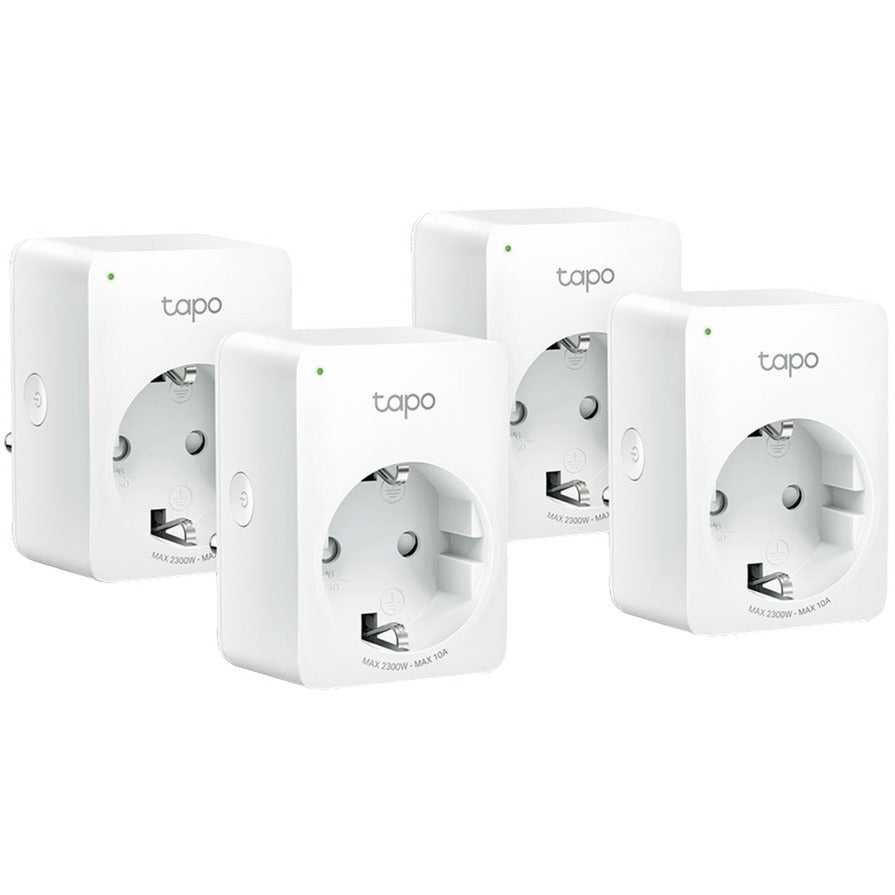 Tp-Link Tapo P100 Mini Smart WiFi-stik (4-pak) Switch-stik (hvid, 4-pak)