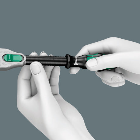 Wera Kraftform Compact Zyklop MS1 Metal Speed Ratchet, 1 4 (sort grøn, 2-delt)