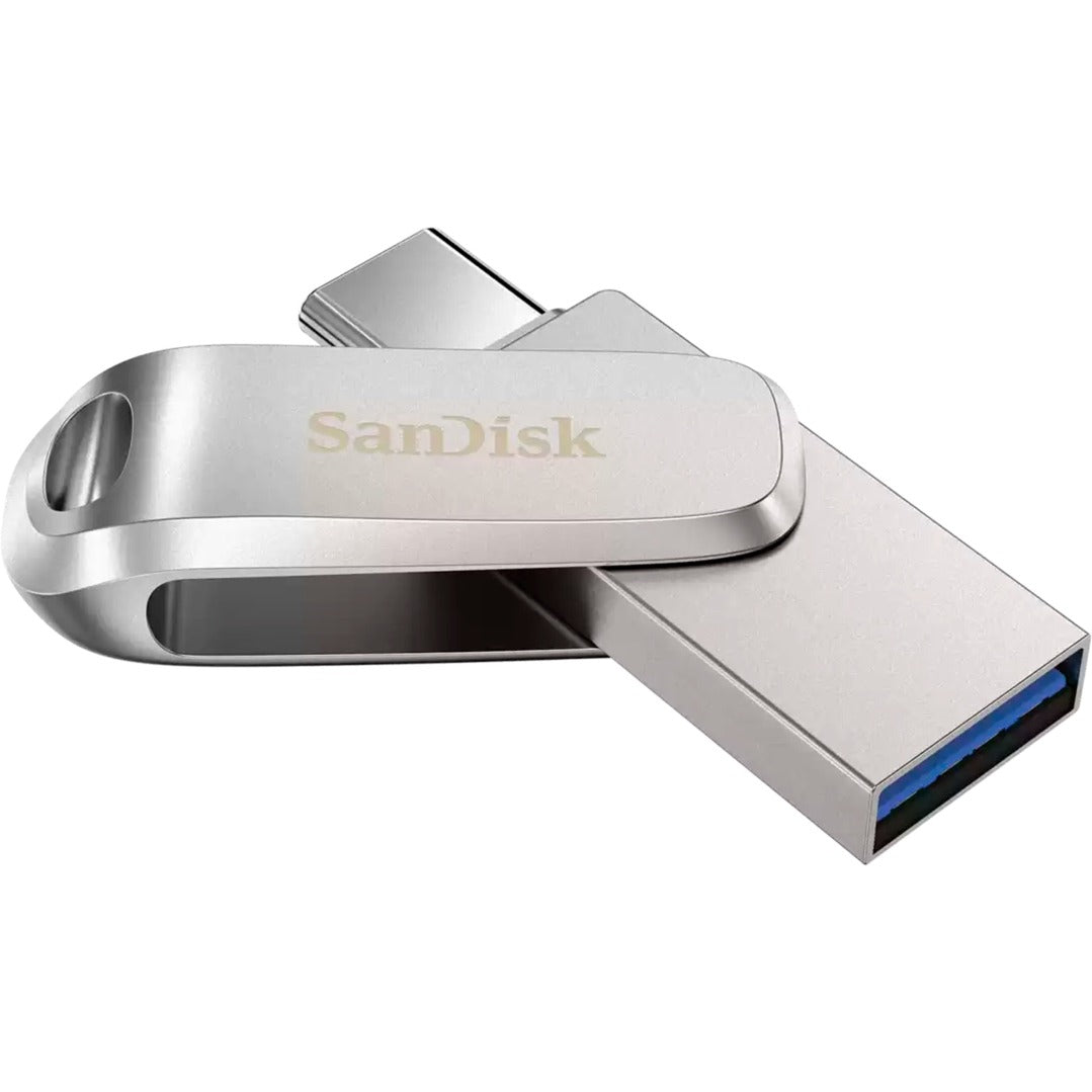 Sandisk ultra dual drive luksus 256 GB USB-stick (sølv, USB-A 3.2 gen 1, USB-C 3.2 gen 1)