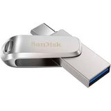 Sandisk ultra dual drive luksus 256 GB USB-stick (sølv, USB-A 3.2 gen 1, USB-C 3.2 gen 1)