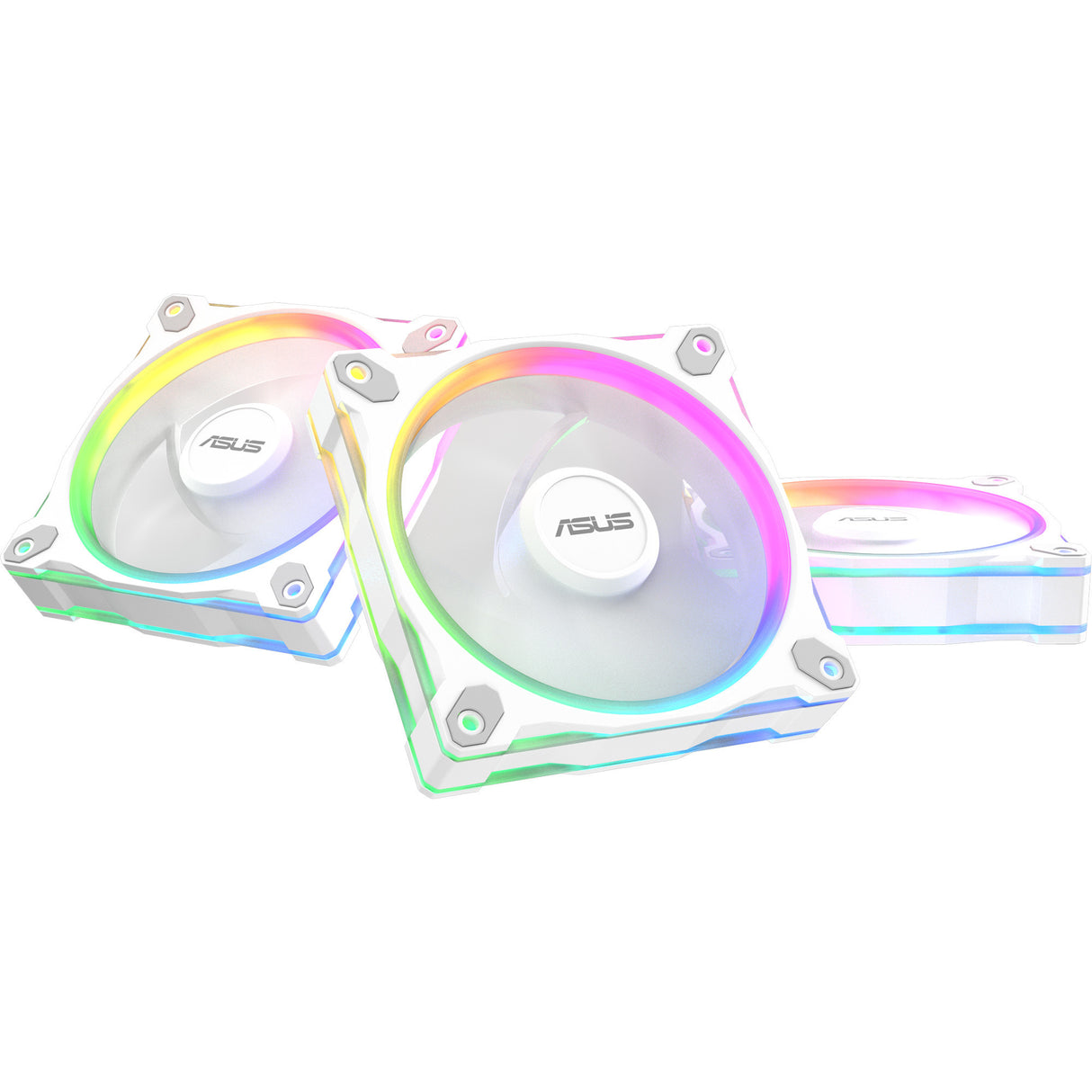 Asus prime mr120 argb reverse ventilator - triple pack case fans (hvide, 3 styk, 120 x 120 x 28 mm, 3 styk)