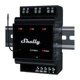 Shelly qubino wave pro 3 relæ (sort, z-wave)