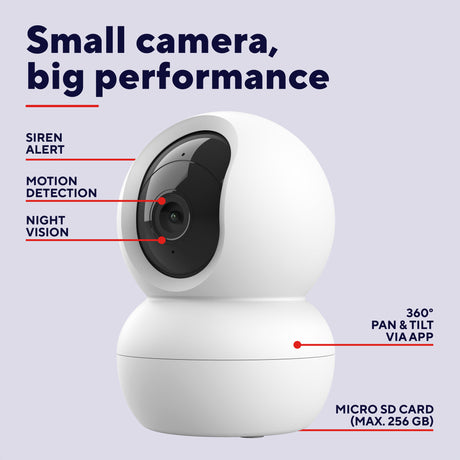 Trust ipcam-2800 360° sikkerhedskamera (hvid, 2,4 eller 5ghz WiFi)
