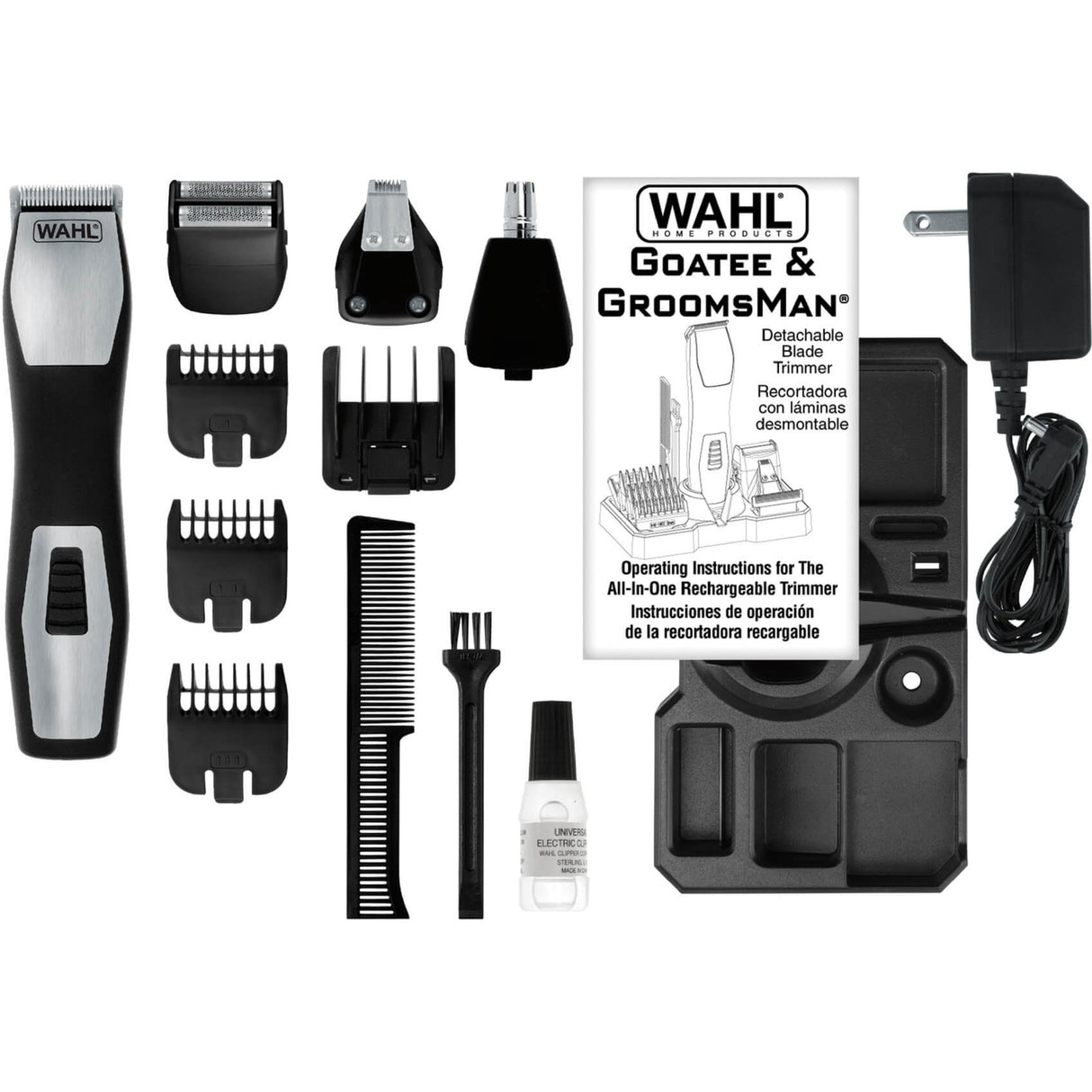 Wahl home products groomsman pro skægtrimmer (sort sølv)