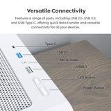 Montech x5 midi tårnhus (hvid | 2x USB-A | 1x USB-C | hærdet glas)
