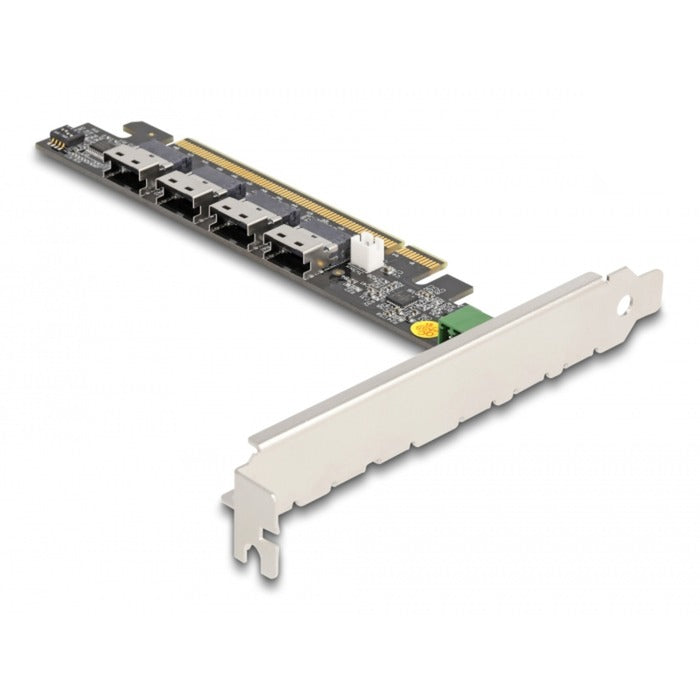 Delock pci express x16-kort til 4 x intern sff-8654 4i nvme netværksadapter