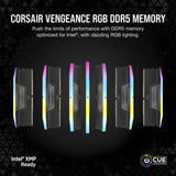 Corsair Vengeance RGB 32 GB DDR5-6000 (2x 16 GB) RAM (sort, cmh32gx5m2b6000c38, xmp 3.0)