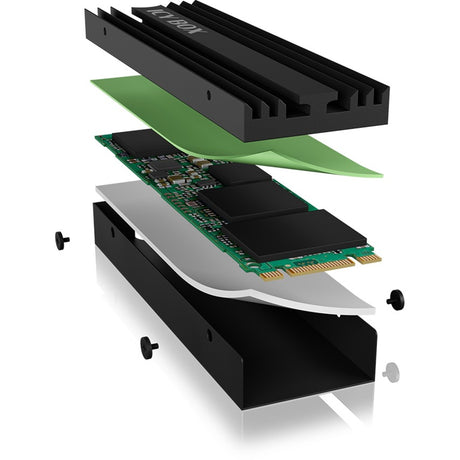 Icy box ib-m2hs-ps5 heatsink (sort, m.2 ssd heatsink til playstation 5)