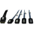 Inter-tech kabel sff-8087 > 4x S-ATA, 1m (sort)
