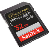 Sandisk Extreme Pro SDHC 32 GB hukommelseskort (sort, UHS-I, Class 10, U3, V30)