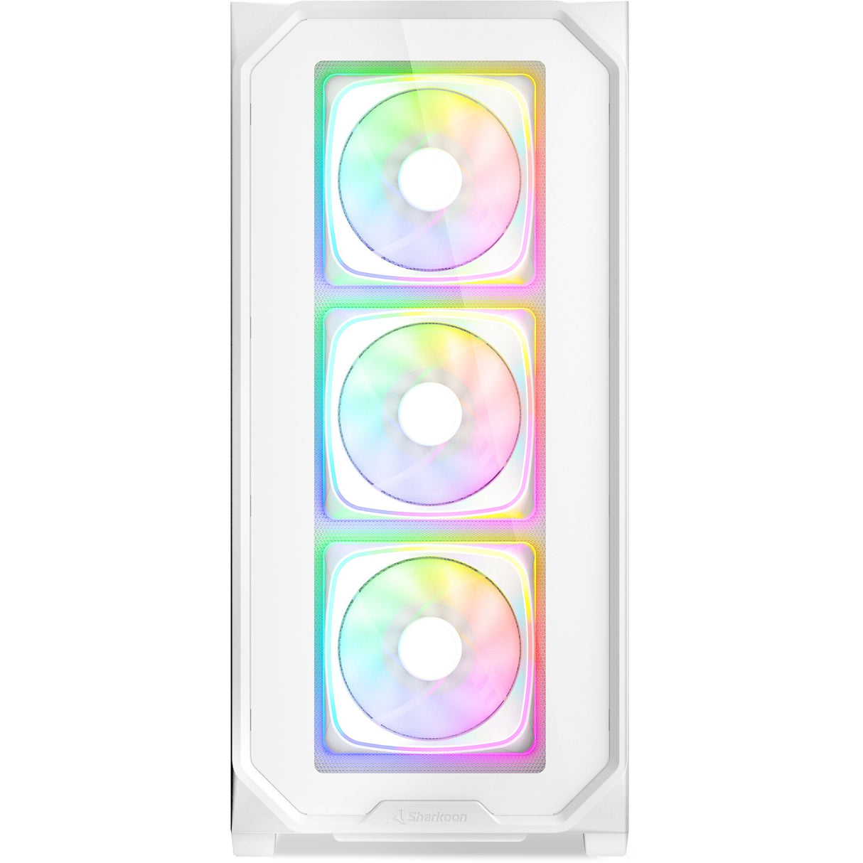 Sharkoon ak5g rgb midi tårnhus (hvid | 2x usb-a | 1x usb-c | rgb | hærdet glas)