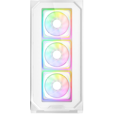 Sharkoon ak5g rgb midi tårnhus (hvid | 2x usb-a | 1x usb-c | rgb | hærdet glas)