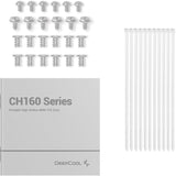 Deepcool ch160 mini tårnhus (hvid | 2x USB-A | 1x USB-C | hærdet glas)