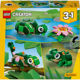 Lego ® creator 3-i-1 skildpadde med åkande - legetøjsmodel - omdannes til en kamæleon eller frø - 31377