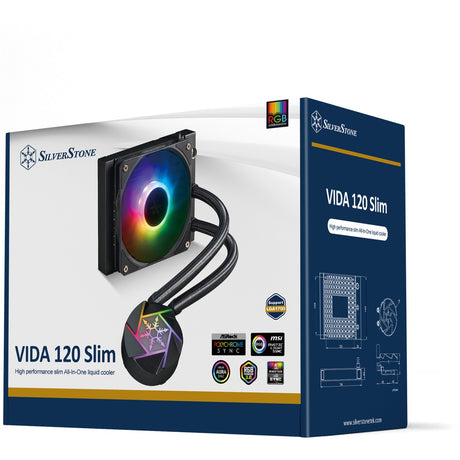 Silverstone vida 120 slim vandkøling (sort)