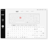 Iqunix f97 camping trådløst mekanisk tastatur (grøn, us-layout (qwerty), cherry mx brown, 96%, rgb-lysdioder, hot-swappable, pbt, 2.4ghz | bluetooth 5.1 | usb-c)