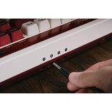 8bitdo retro mekanisk tastatur fami edition (beige, us layout (qwerty), kailh box hvid, 80% (tkl), bluetooth lavenergi, trådløs 2.4g, usb)