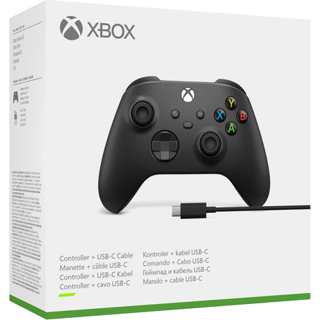 Microsoft Xbox Wireless Controller + USB-C-kabel (sort, inkl. USB-C-kabel | PC, Xbox One, Xbox Series X, Xbox Series S)