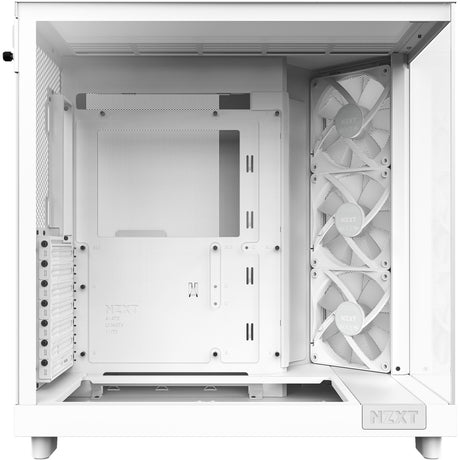 Nzxt h6 flow rgb midi tårnhus (hvid | 2x usb-a | 1x usb-c | rgb | hærdet glas)