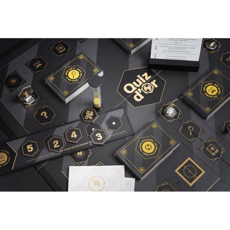 Quiz d'or brætspil (engelsk, 4 - 8 spillere, 60 - 120 minutter, fra 16 år)
