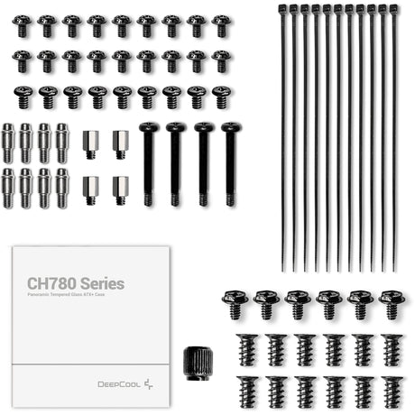 Deepcool CH780 Midi Tower-hus (sort | 4x USB-A | 1x USB-C | RGB | hærdet glas)