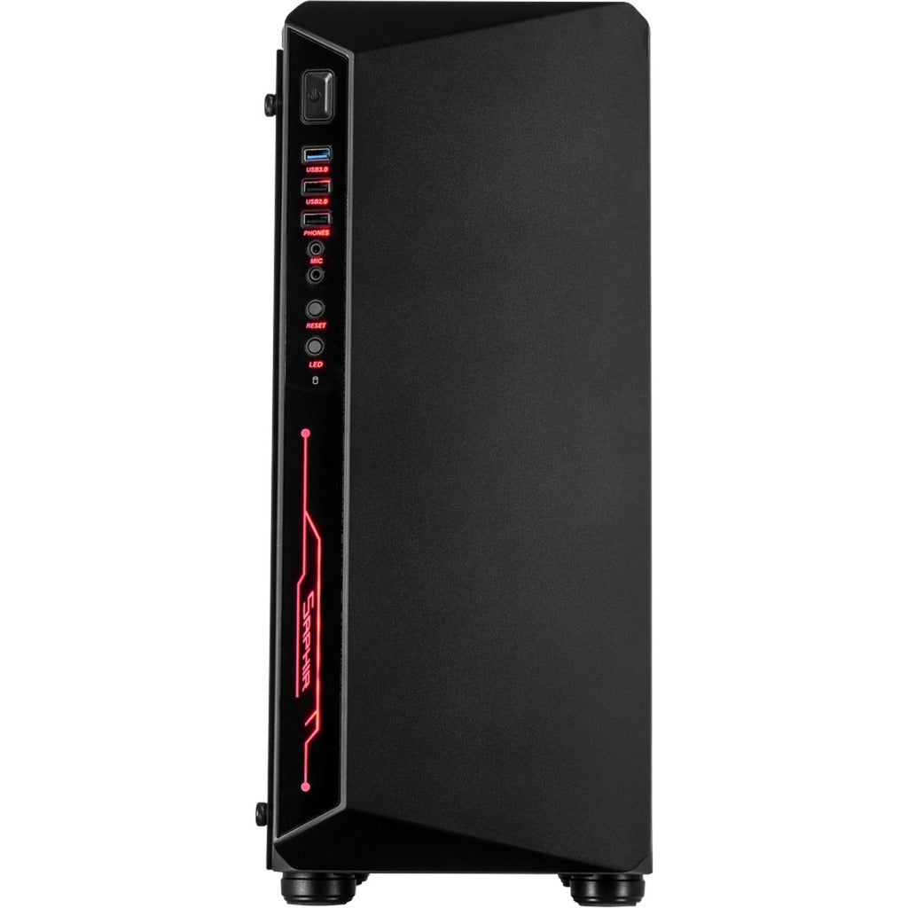Inter-tech c-3 saphir midi tårnhus (sort | 3x USB-A | vindue)