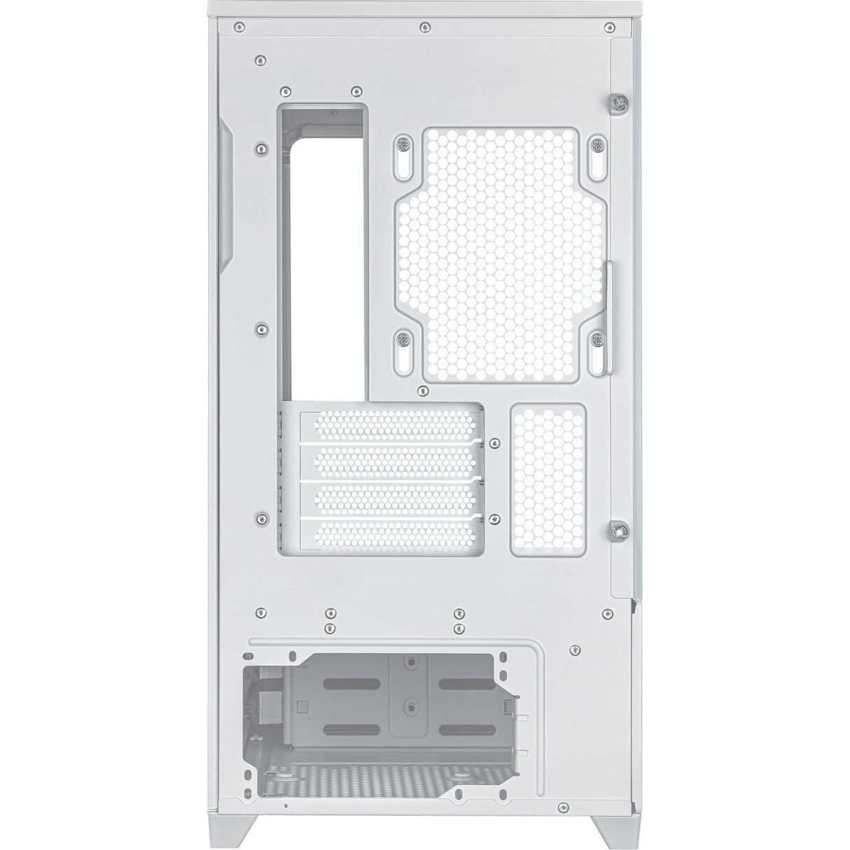 Asus Prime Ap202 Midi Tower-hus (hvid | 2x USB-A | 1x USB-C | RGB | hærdet glas)