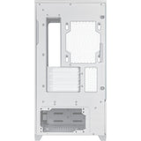 Asus Prime Ap202 Midi Tower-hus (hvid | 2x USB-A | 1x USB-C | RGB | hærdet glas)