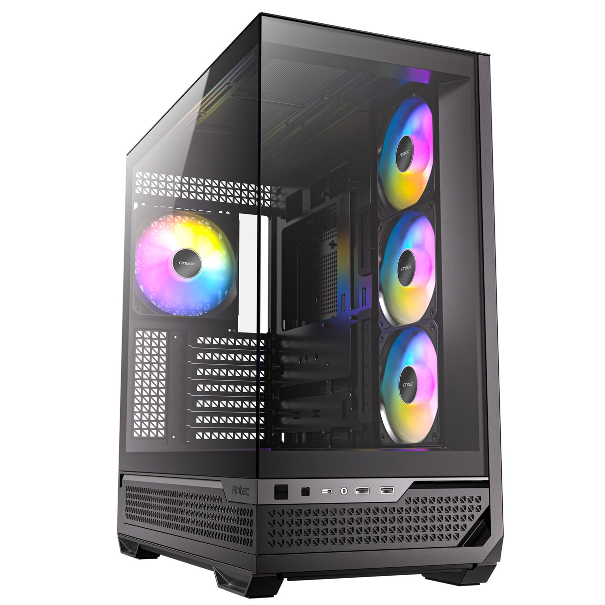 Antec c7 argb midi tårnhus (sort | 2x USB-A | 1x USB-C | hærdet glas)