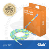 Club 3D USB-C perlekabel blåt, 2 meter kabel (blåt)