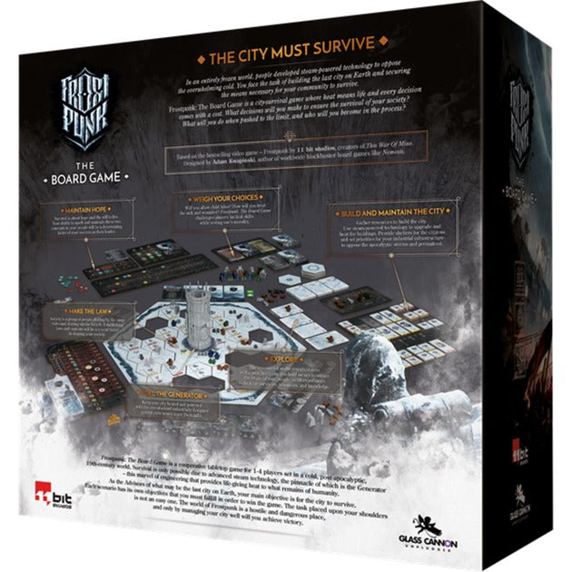 Europæisk spillernetværk frostpunk brætspil (engelsk, 1 - 4 spillere, 120 - 150 minutter, fra 16 år)